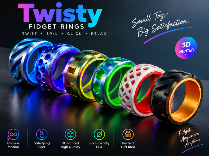 Twisty Fidget Rings